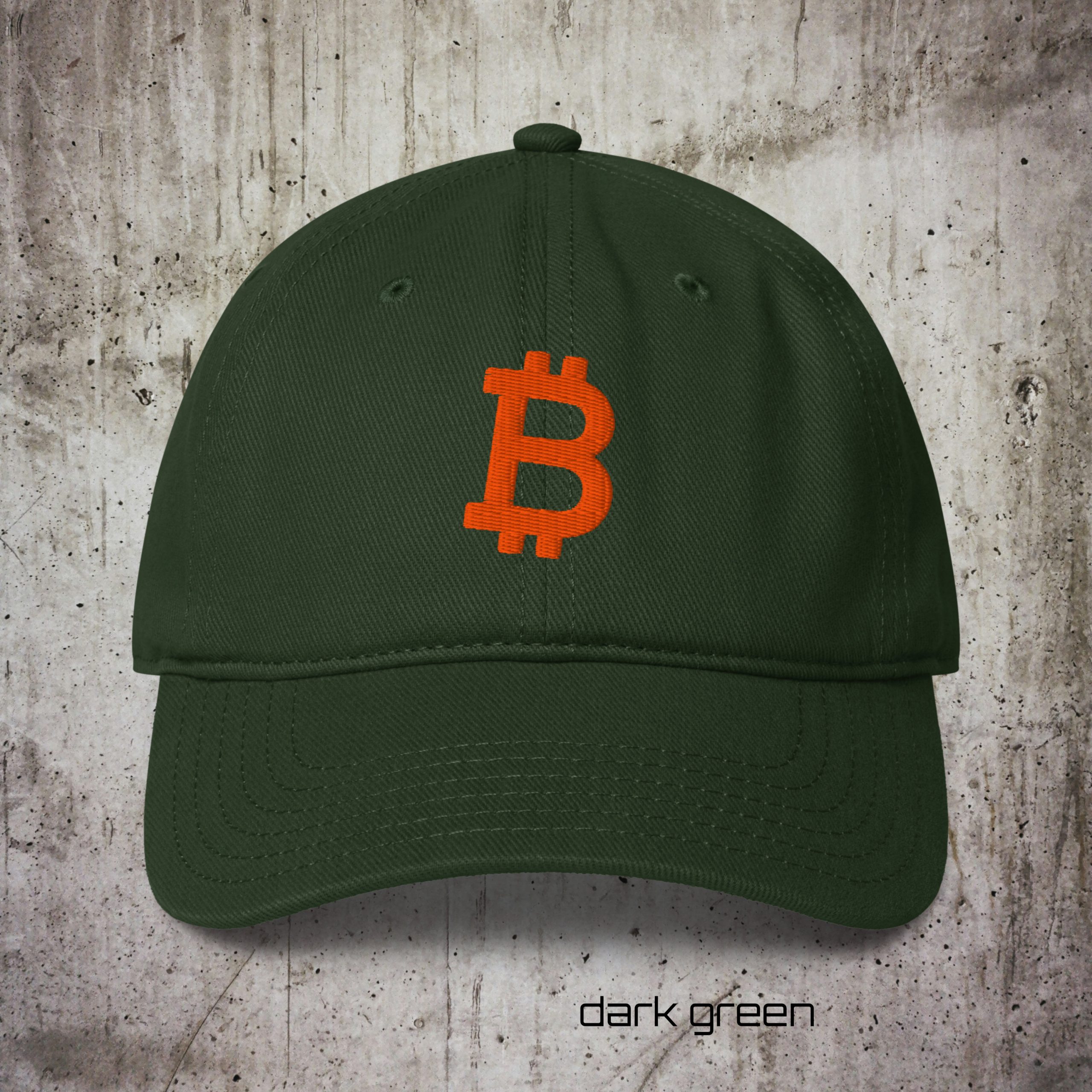 Low-Profile Baseball Cap – Embroidered Bitcoin Logo | Minimal Streetwear - Image 4