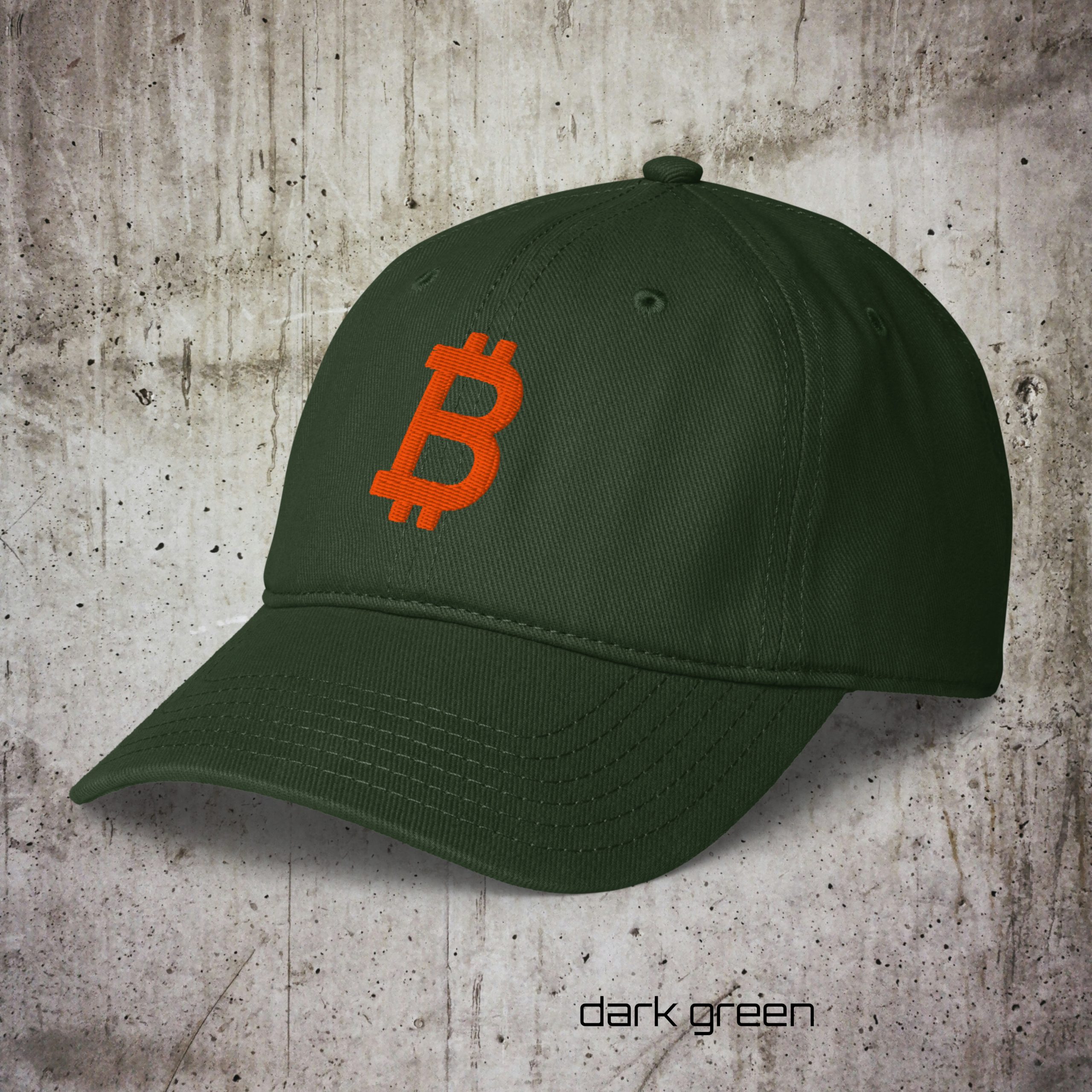 Low-Profile Baseball Cap – Embroidered Bitcoin Logo | Minimal Streetwear - Image 3