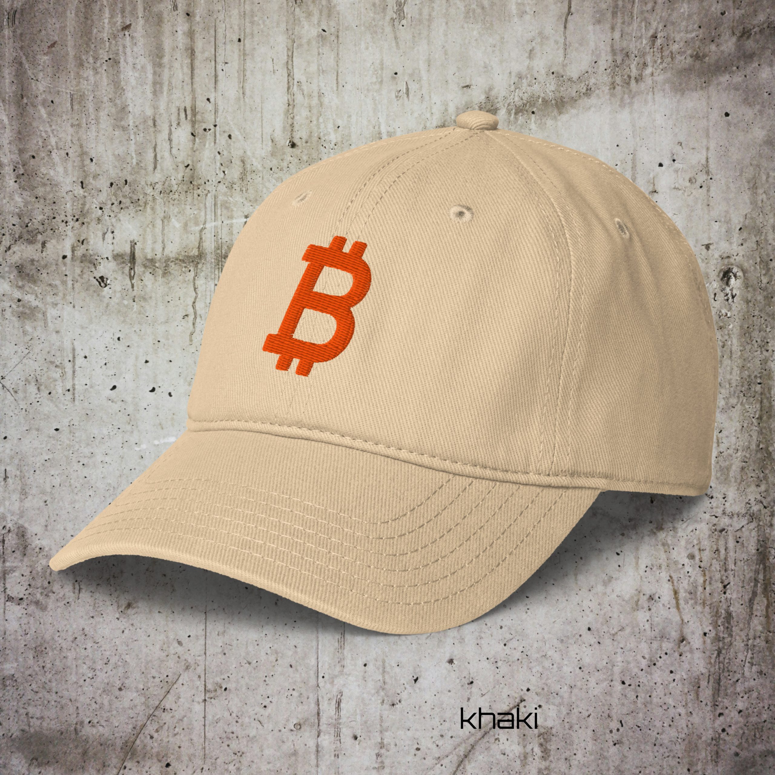 Low-Profile Baseball Cap – Embroidered Bitcoin Logo | Minimal Streetwear - Image 7