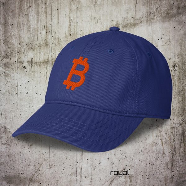 Low-Profile Baseball Cap – Embroidered Bitcoin Logo | Minimal Streetwear