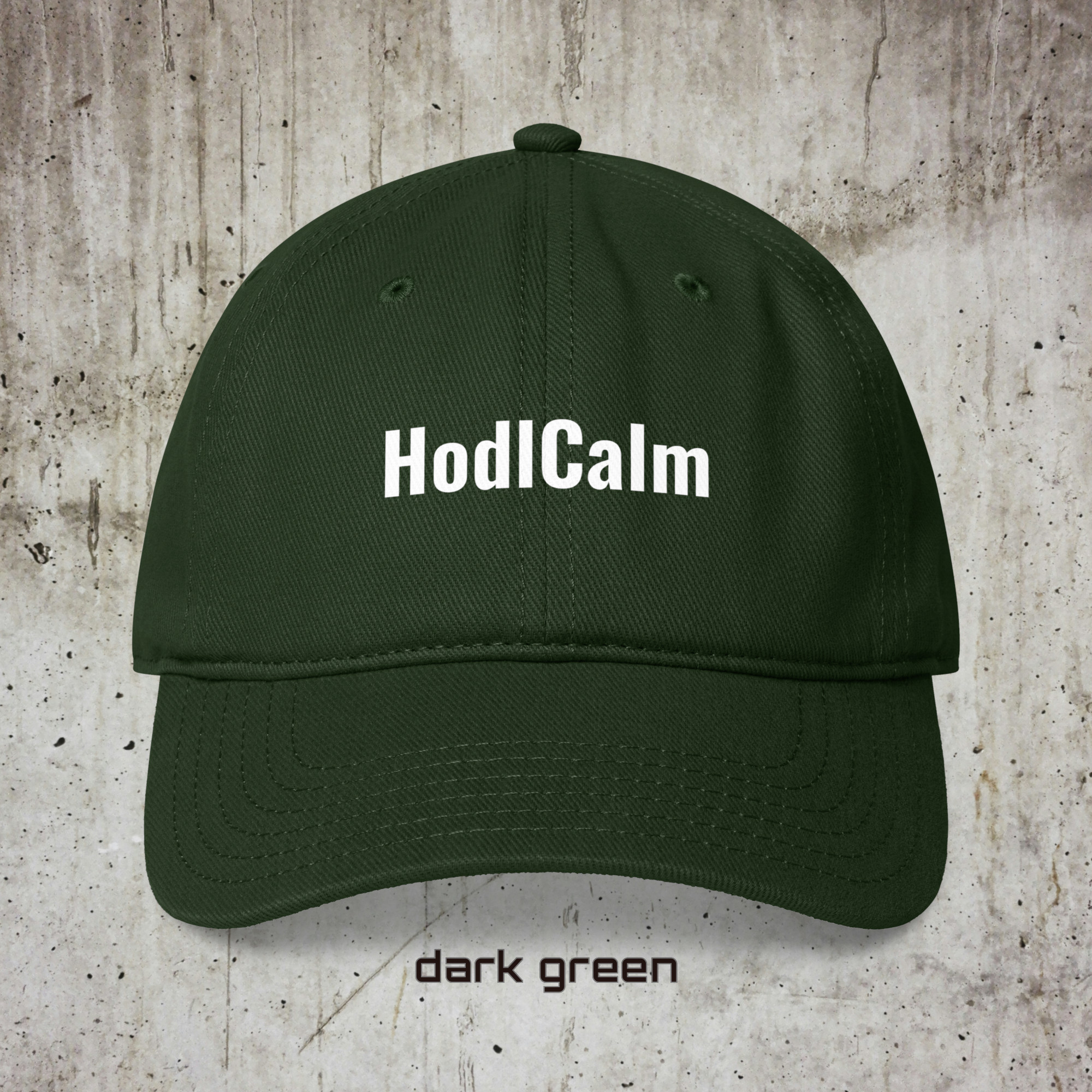 HodlCalm Low-Profile Baseball Cap – Minimal Bitcoin Streetwear - Image 5