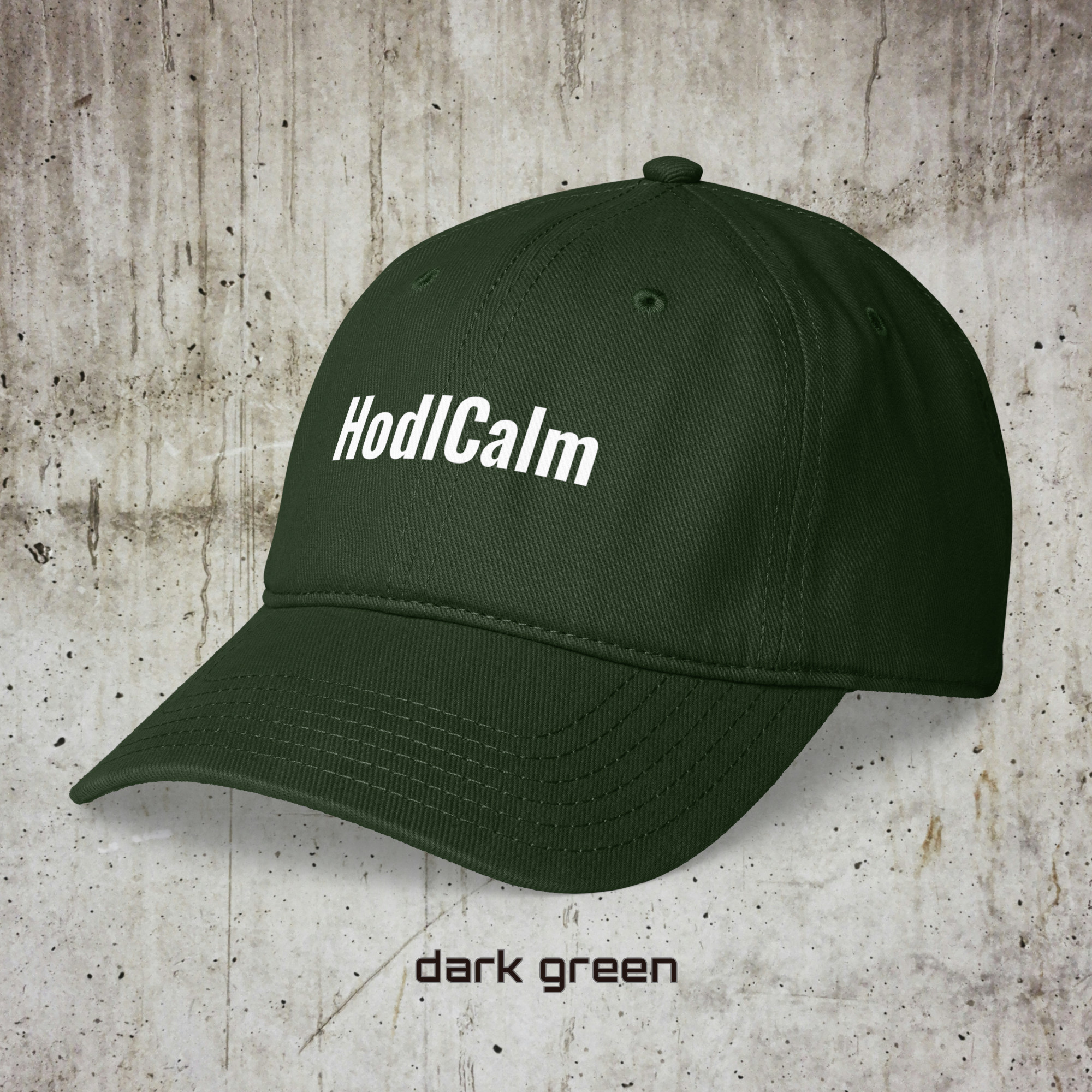 HodlCalm Low-Profile Baseball Cap – Minimal Bitcoin Streetwear - Image 6