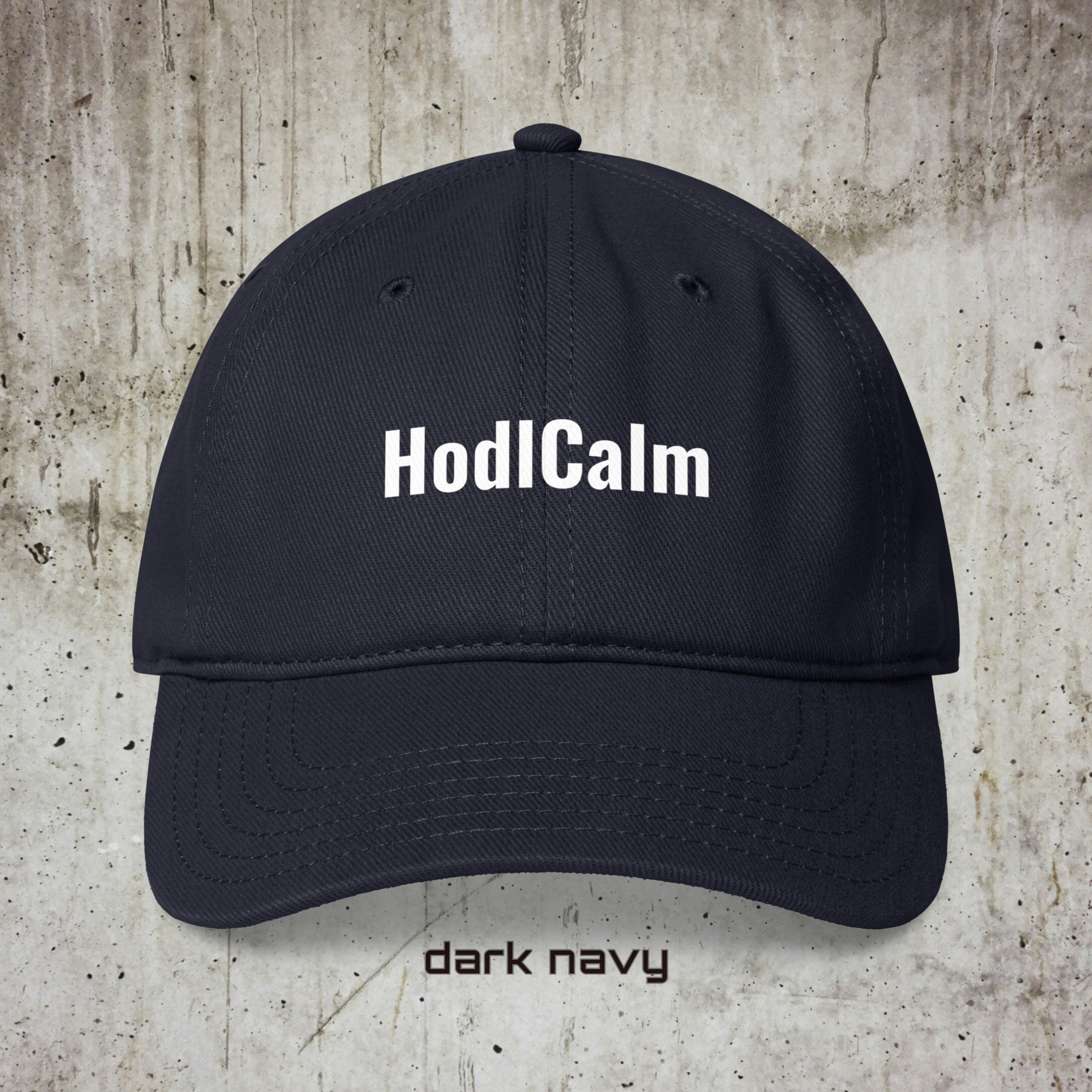 HodlCalm Low-Profile Baseball Cap – Minimal Bitcoin Streetwear - Image 3