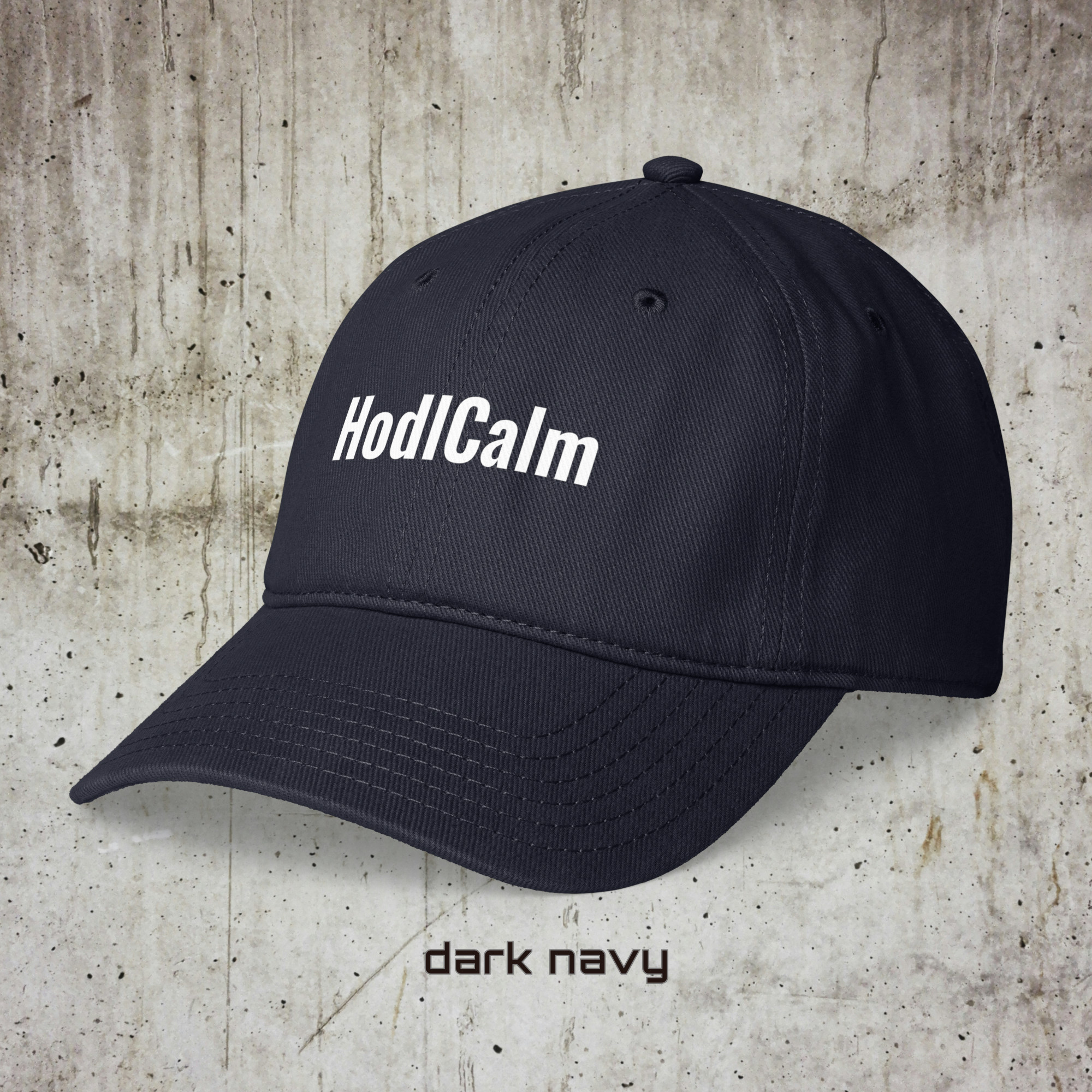 HodlCalm Low-Profile Baseball Cap – Minimal Bitcoin Streetwear - Image 4