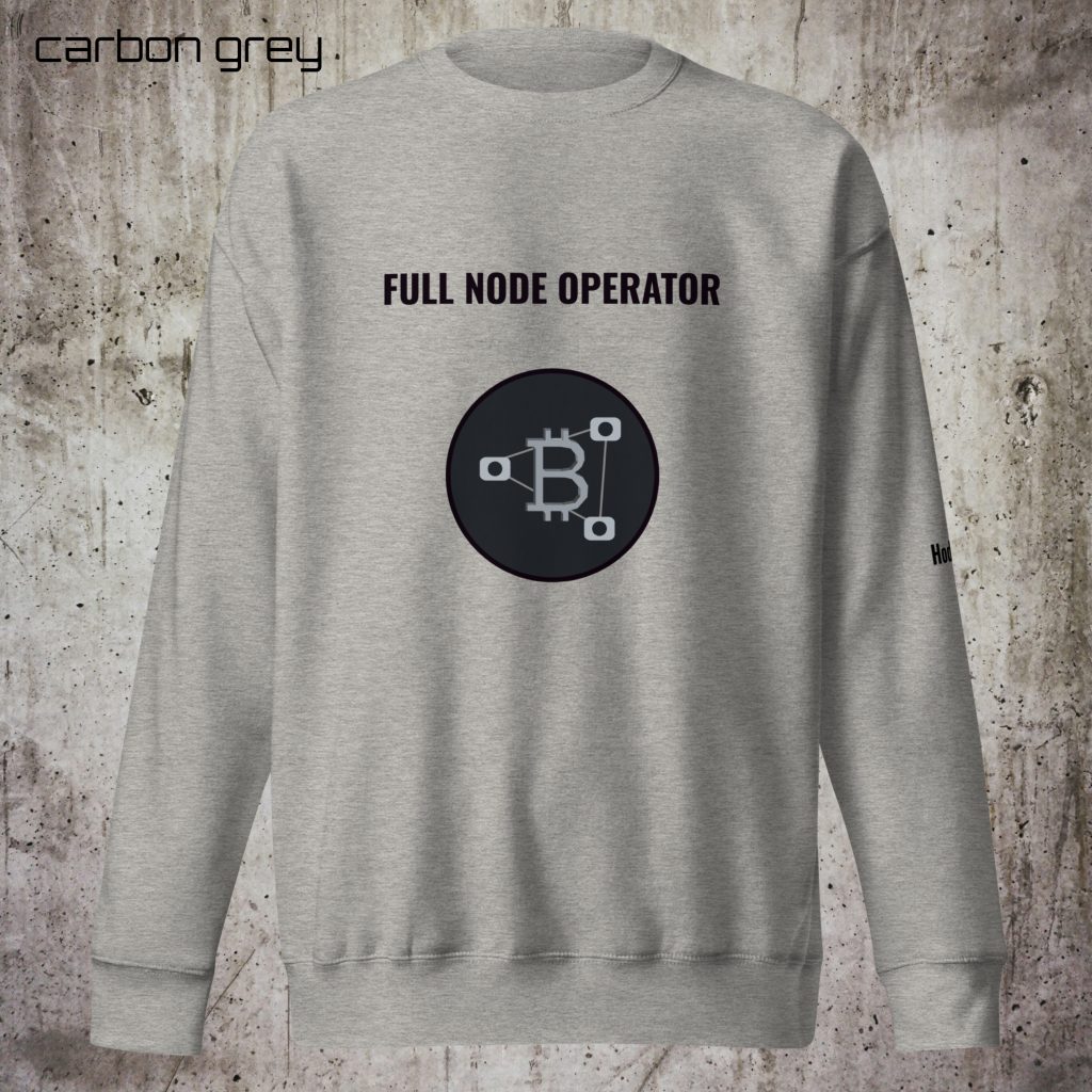 FULL NODE OPERATOR Unisex Sweatshirt – Large Icon Edition