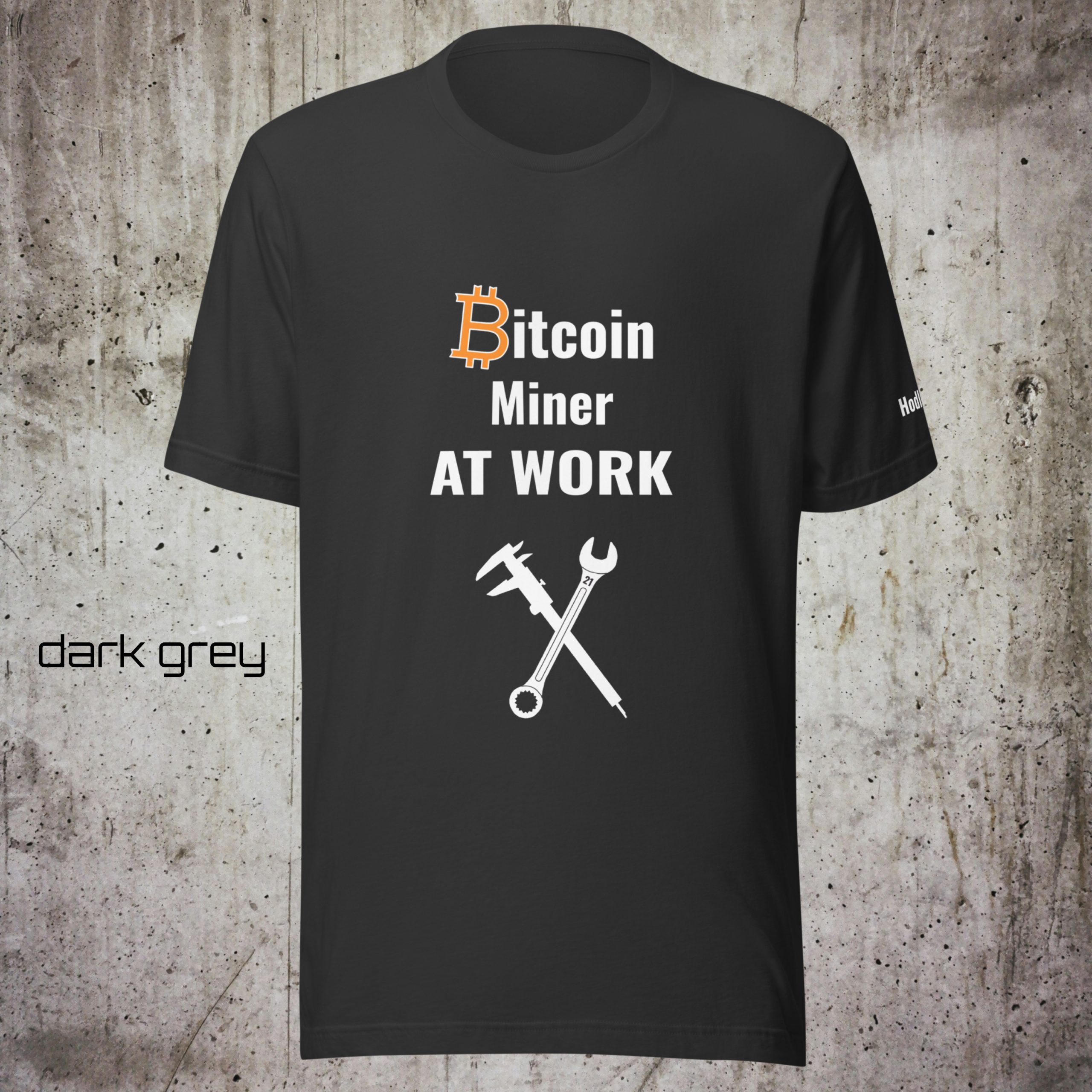 Bitcoin Miner at Work – CNC Operator Edition T-Shirt - Image 3