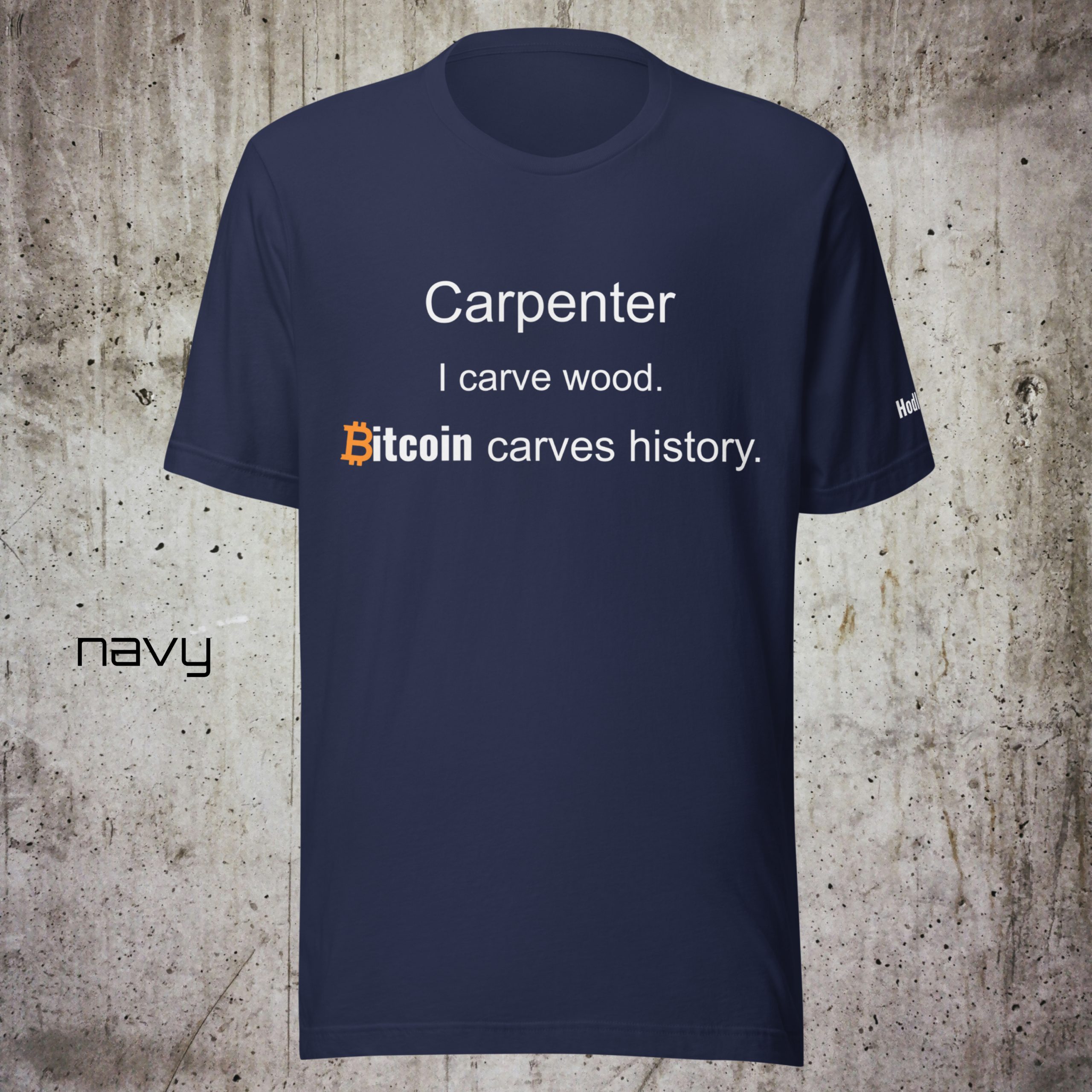 Carpenter Shirt – I Carve Wood. Bitcoin Carves History. – Minimal Crypto T-Shirt – Proof of Work Collection - Image 3