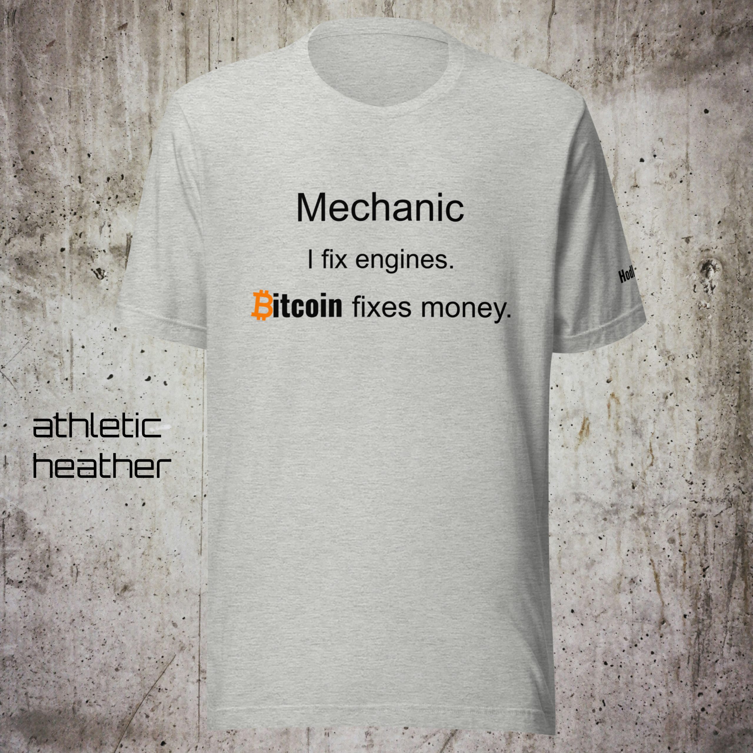 Mechanic Shirt – I Fix Engines. Bitcoin Fixes Money. – Minimal Crypto T-Shirt – Proof of Work Collection - Image 4