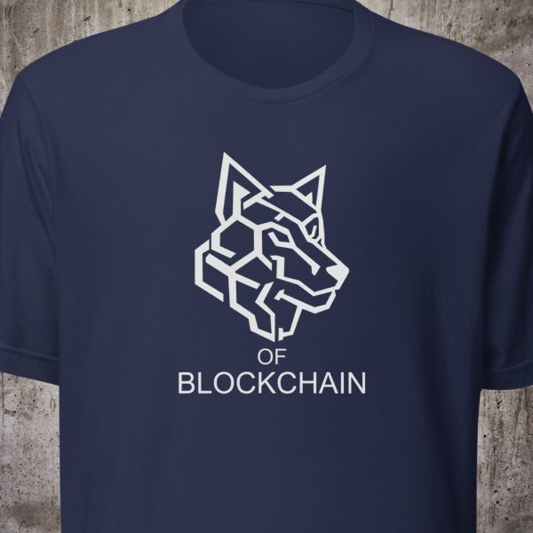 Wolf of Blockchain – Minimalist Crypto Shirt with Full Node Sleeve Logo