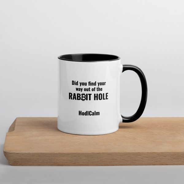 HodlCalm Rabbit Hole Mug | Minimal Bitcoin Statement Coffee Mug